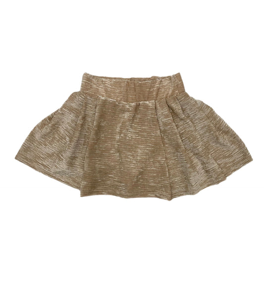 Erge Gold Metallic Rib Skort