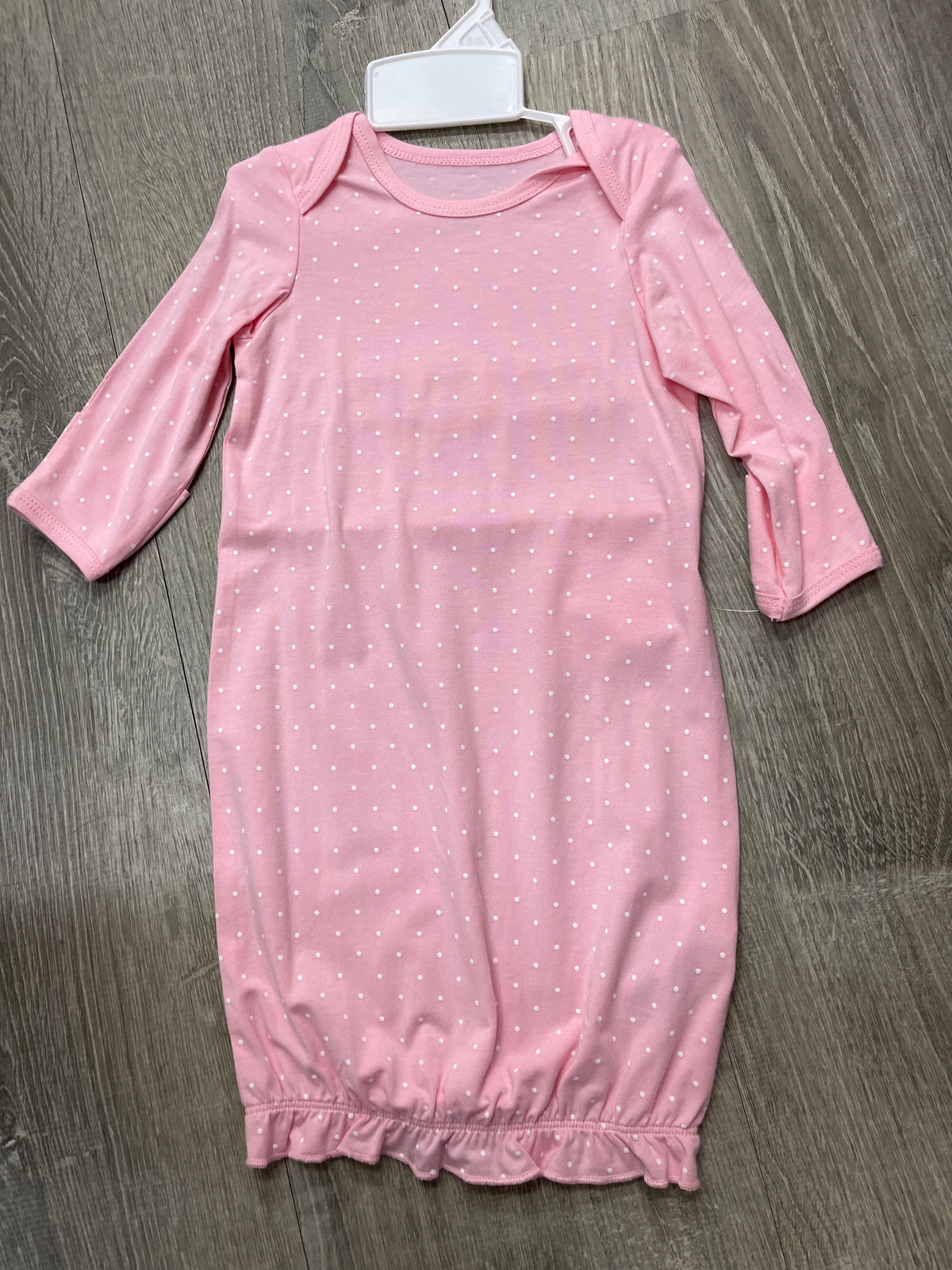 Little Me Pink Dot Gown