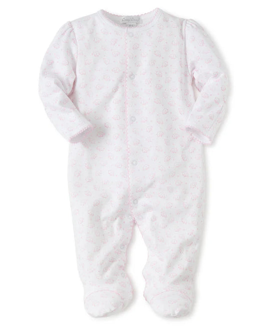 Kissy Ele-Fun Print Footie-Pink