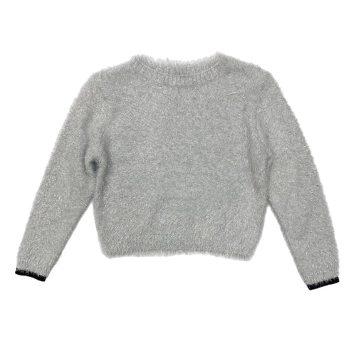 Little Olin Silver Fuzzy Sweater