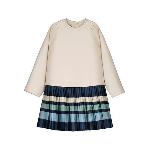 Mayoral Stripes Dress-Sand