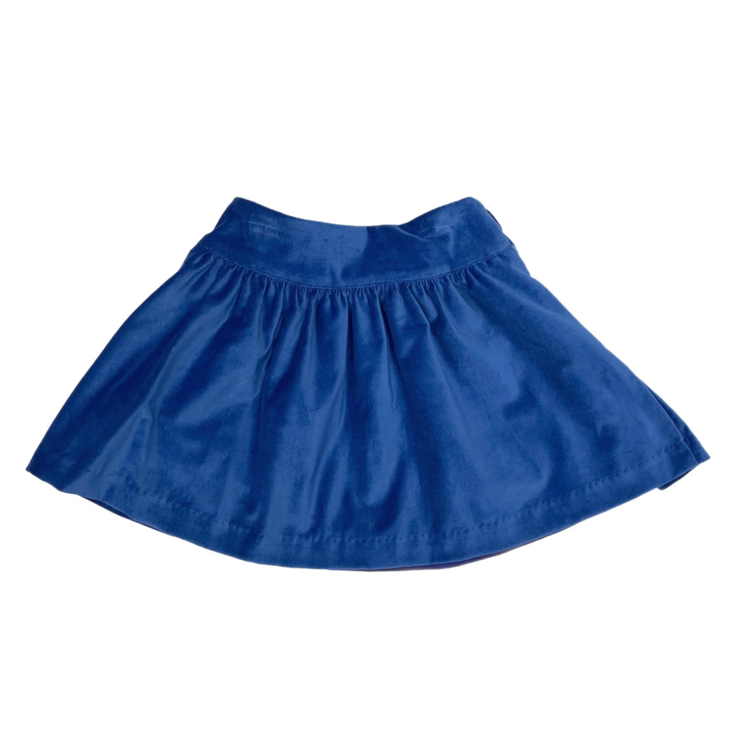 Anvy Royal Blue Velvet Skirt