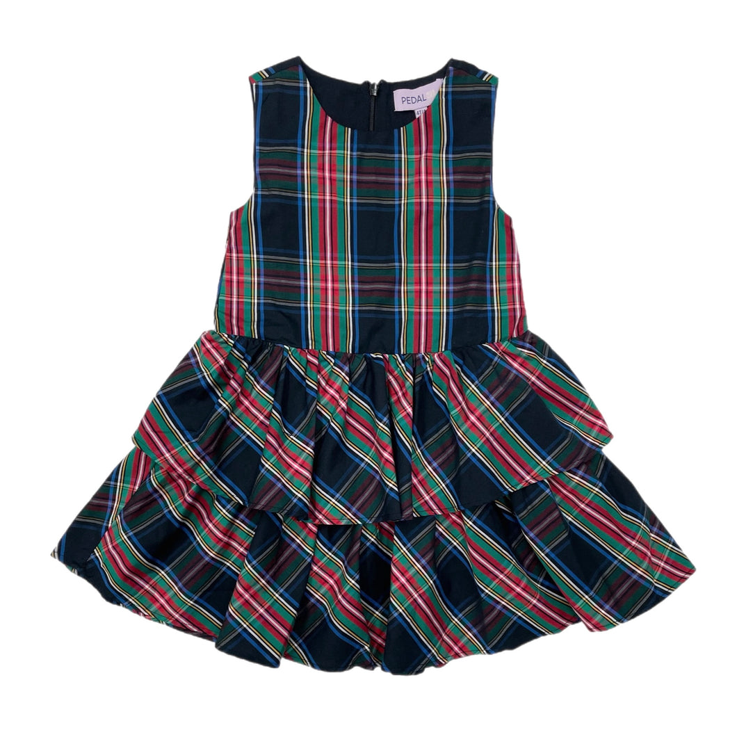 Pedal Tartan Plaid Sleeveless Dress