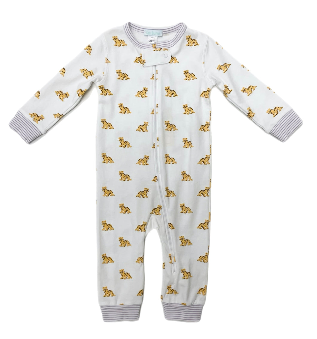 Lulu Bebe Pima Tiger Footless Romper