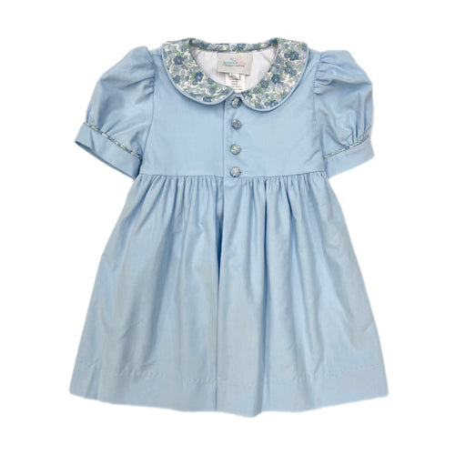 James & Lottie Ava Blue Cord/Floral Dress