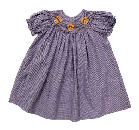 Banbury Purple Gingham Cheerleader Bishop Dress