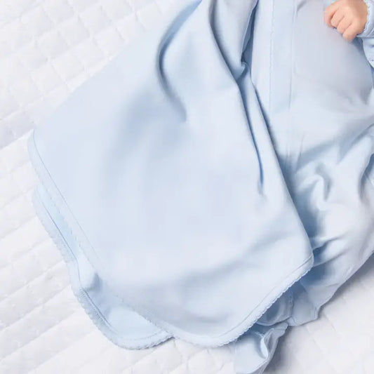 MB Essentials Solid Blue Receiving Blanket