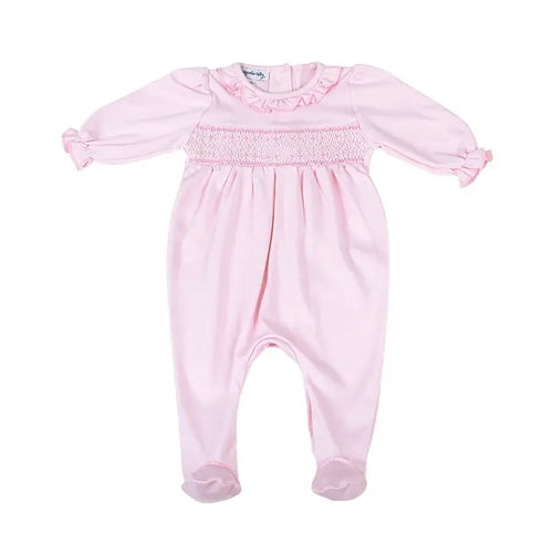 MB Baby Pink Smocked Footie