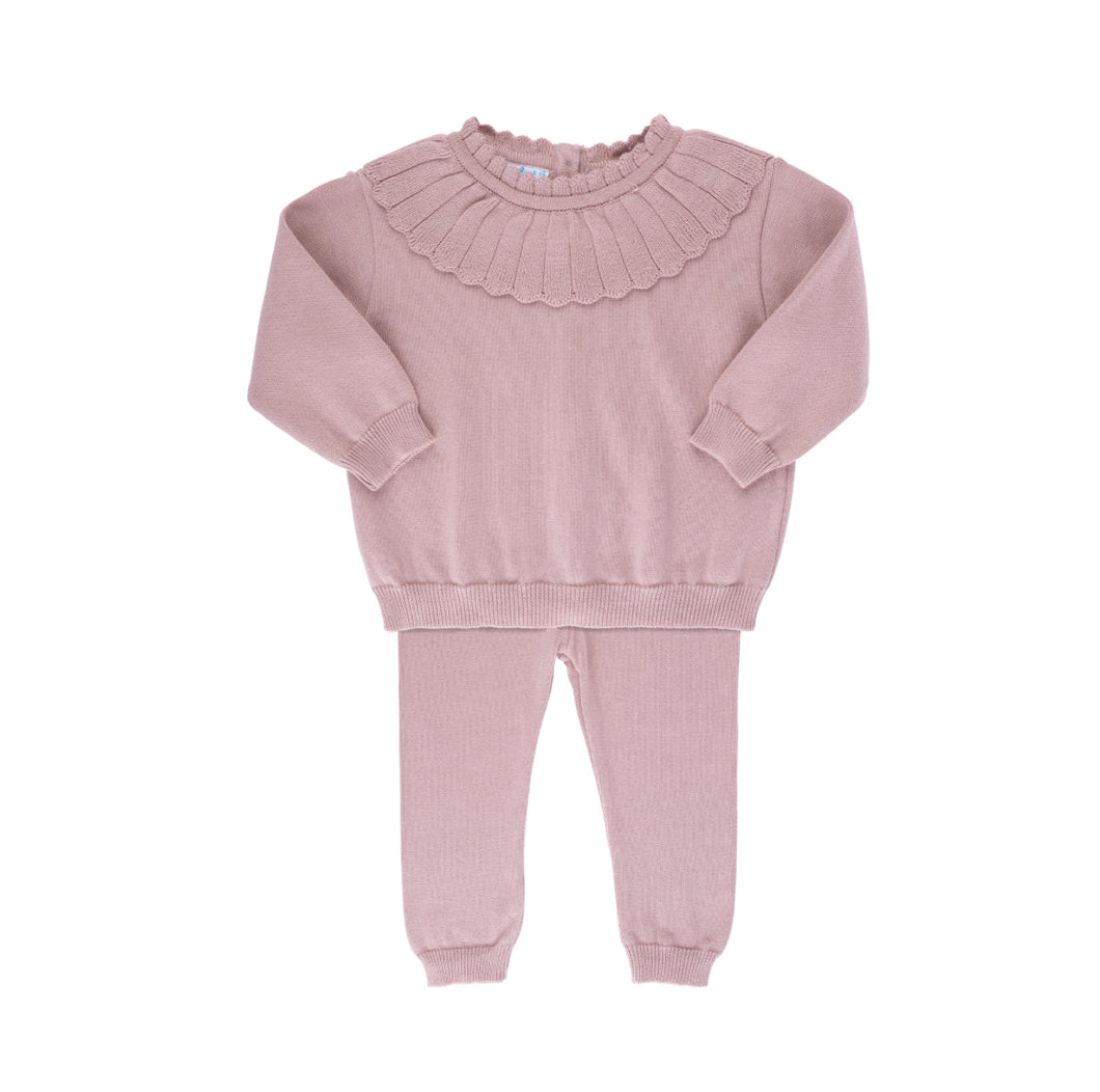 Feltman Scalloped Collar Knit Set