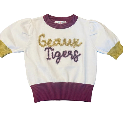 Lulu Bebe Geaux Tigers Tinsel S/S Sweater