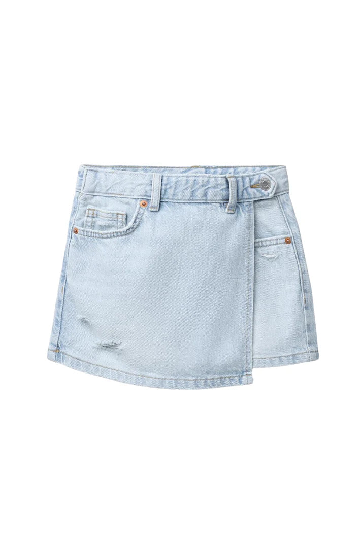 Tractr Overflap Denim Skort