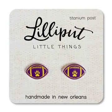 Tiger Paw Football - Purple and Gold