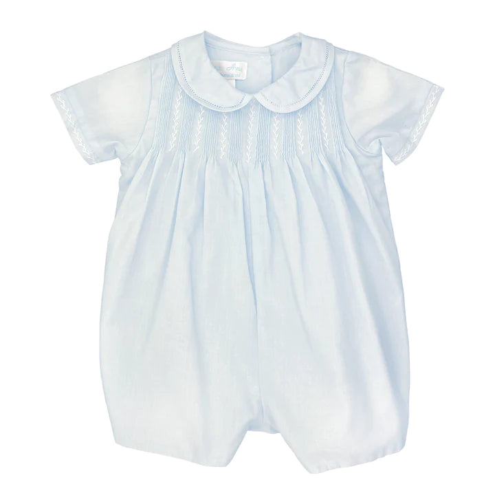 Petit Ami Tucks/Feather Stitch Romper