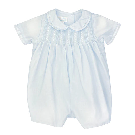 Petit Ami Tucks/Feather Stitch Romper