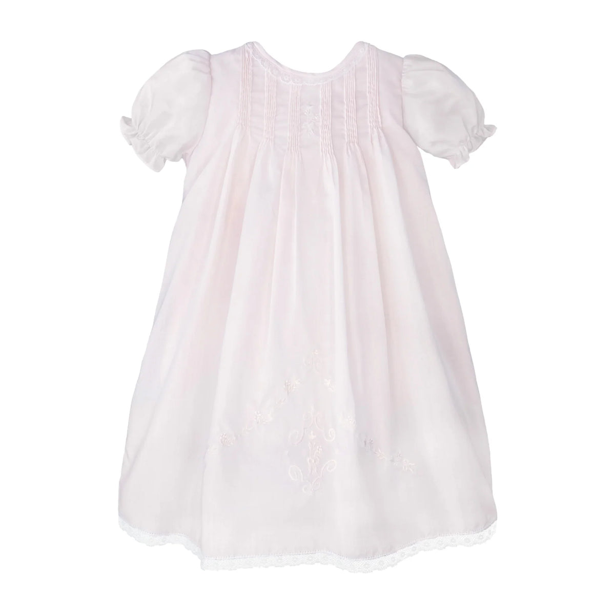 Petit Ami Pink Lace Tucked Daygown