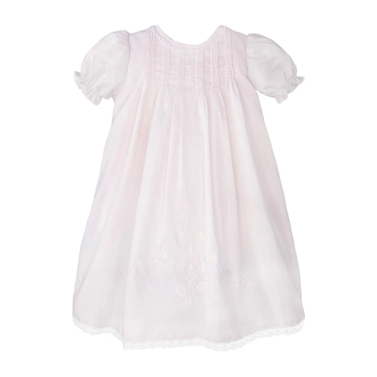 Petit Ami Pink Lace Tucked Daygown