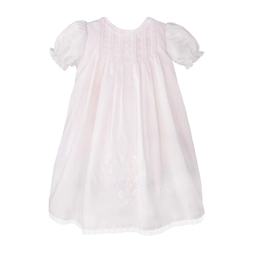 Petit Ami Pink Lace Tucked Daygown