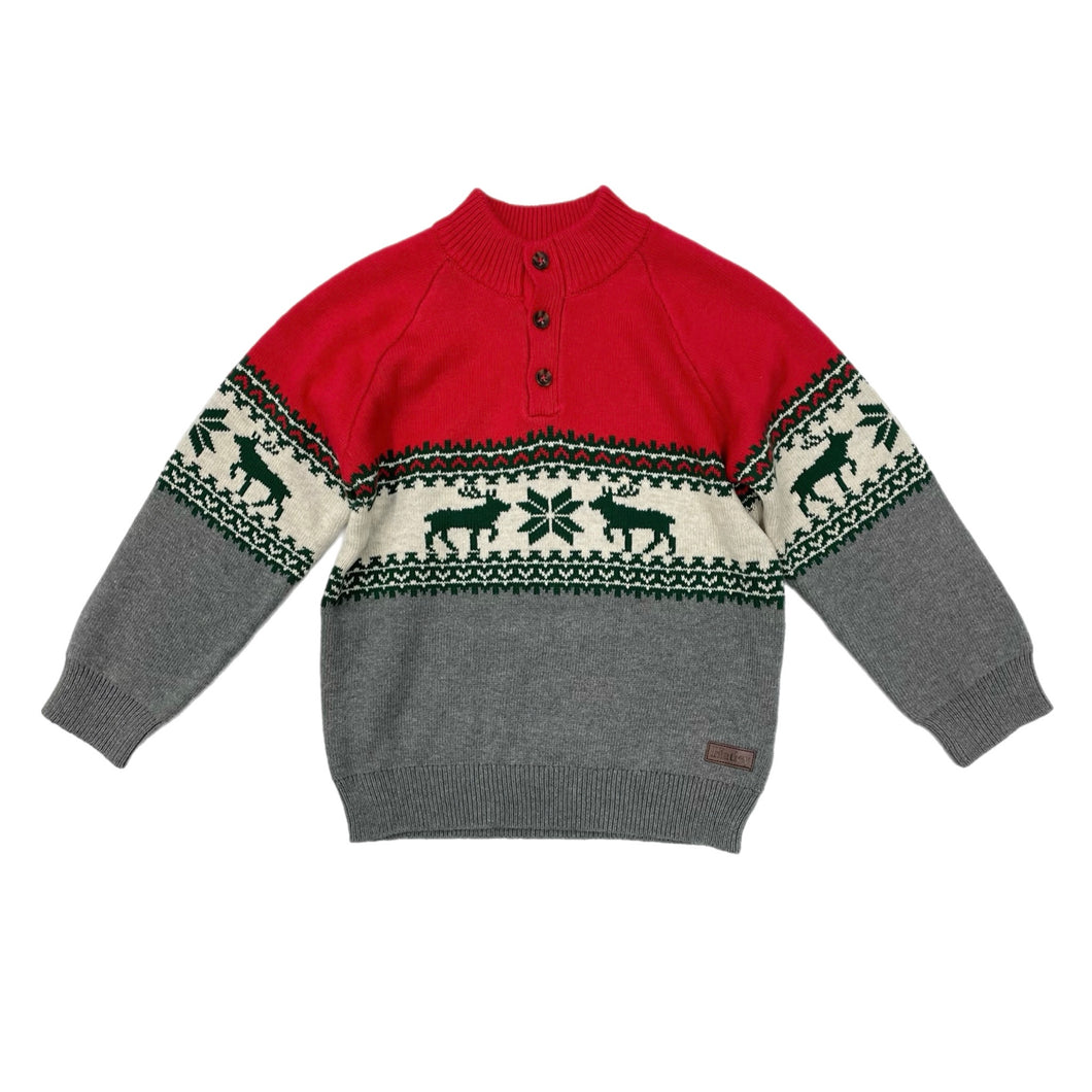 Hatley Holiday Elk Mock Neck Sweater