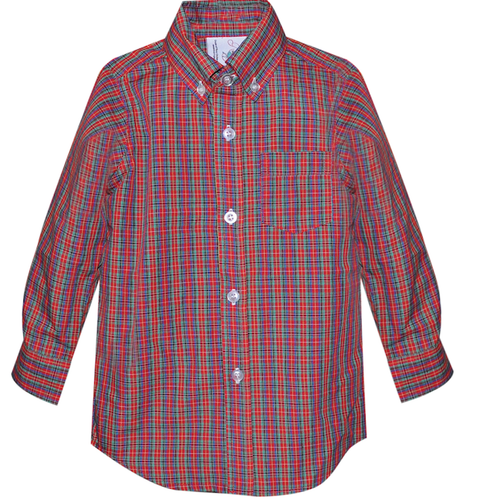 RN Arthur Button Down-Red Plaid