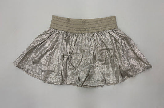 Little Olin Gold Pleated Shimmer Gathered Skort