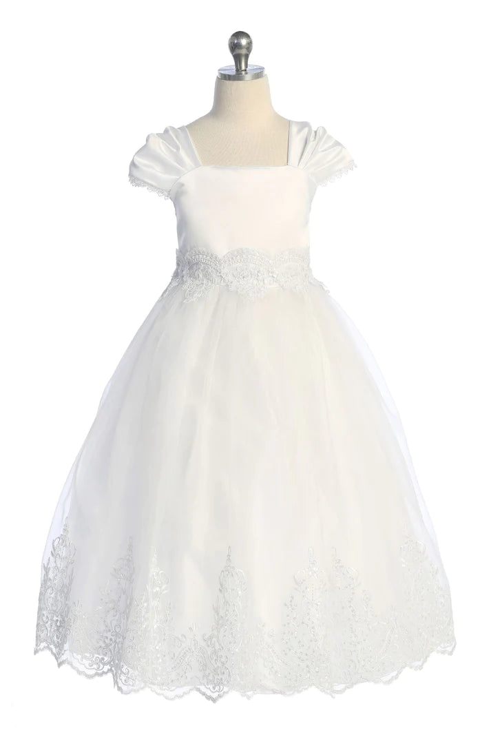 Kids Dream Emb Lace Bodice Long Dress