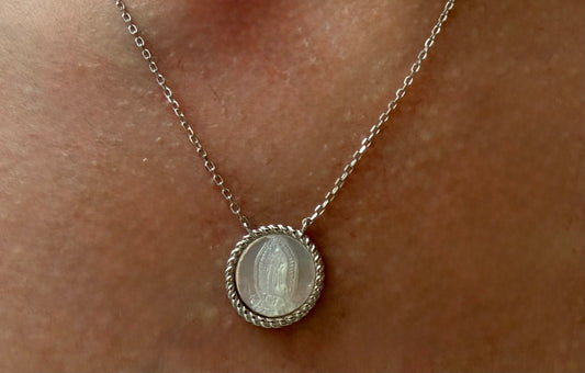 Our Lady of Guadalupe Silver Medallion Necklace