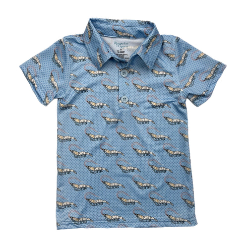 Magnolia & Cypress Shrimp Dri Fit Polo