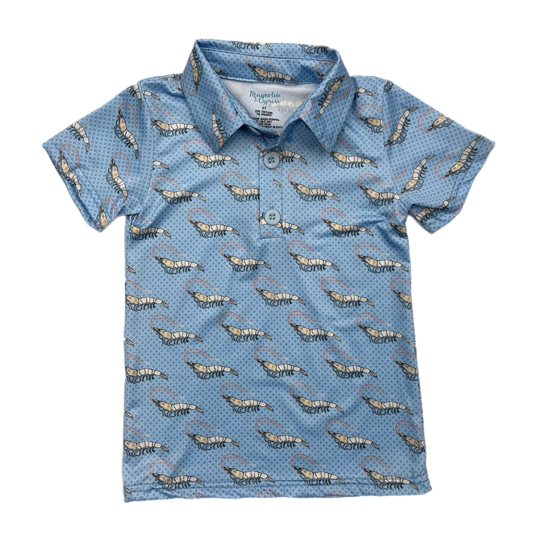 Magnolia & Cypress Shrimp Dri Fit Polo