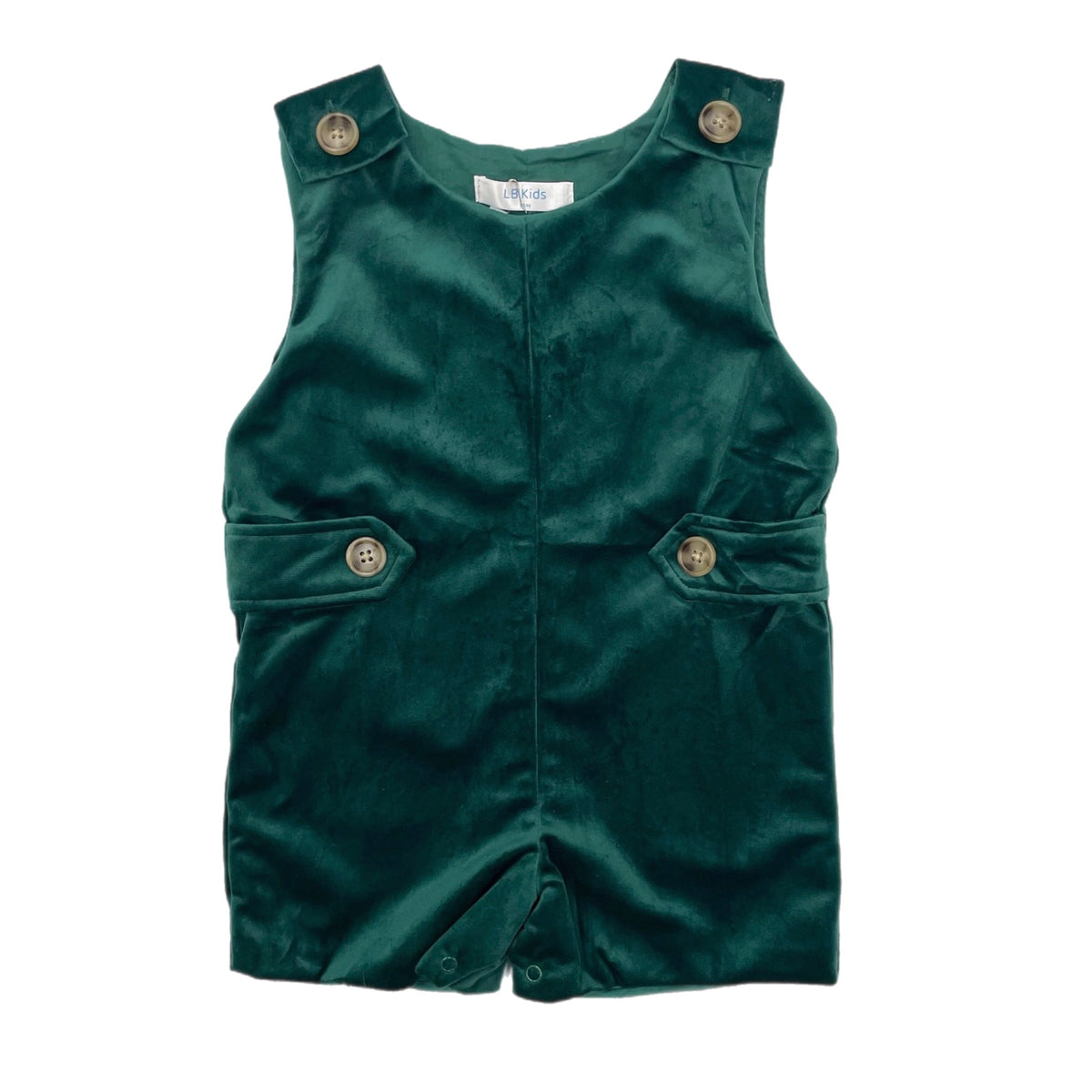 Lulu Bebe Pete Velvet Boy Shortall-Green