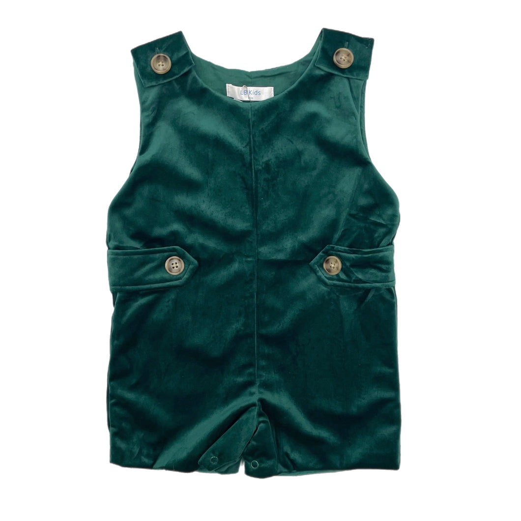 Lulu Bebe Pete Velvet Boy Shortall-Green