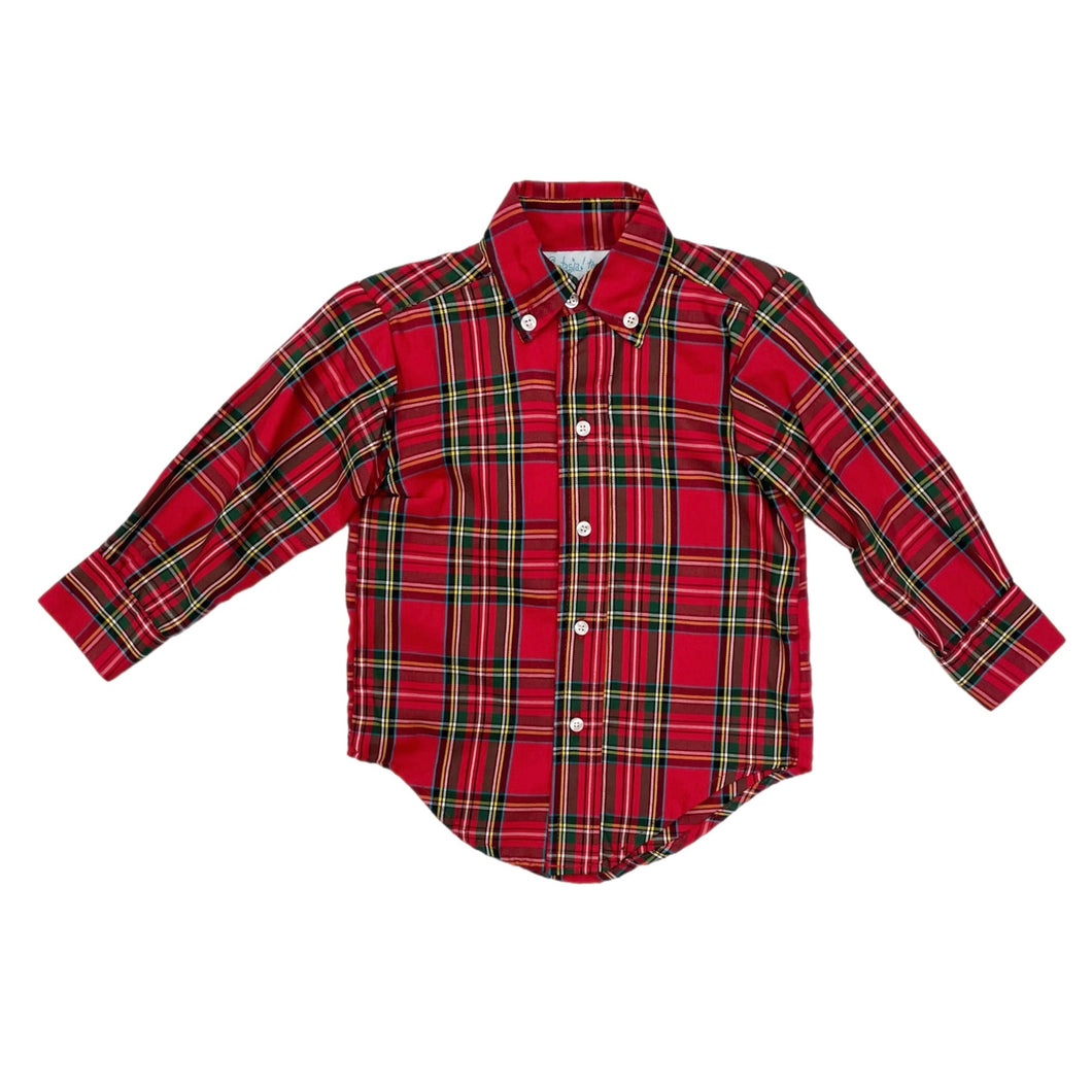 Funtasia Red Plaid Button Down Shirt