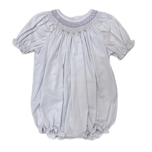 Petit Ami Rosebud Smocked Bubble-Lavender