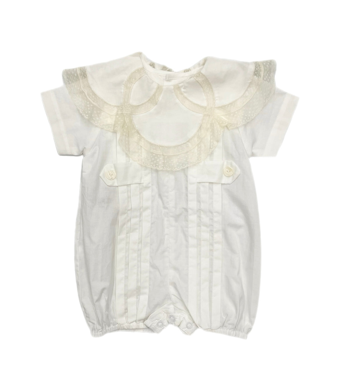P&R Charlie Vintage White Bubble w/ Ecru Lace