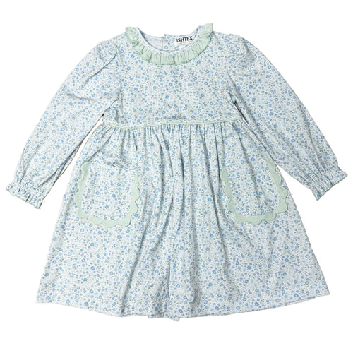 Ishtex Ditsy Flower Dress-Blue/Mint