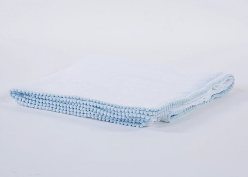 Swaddle Baby Blanket w/ Pom Edge