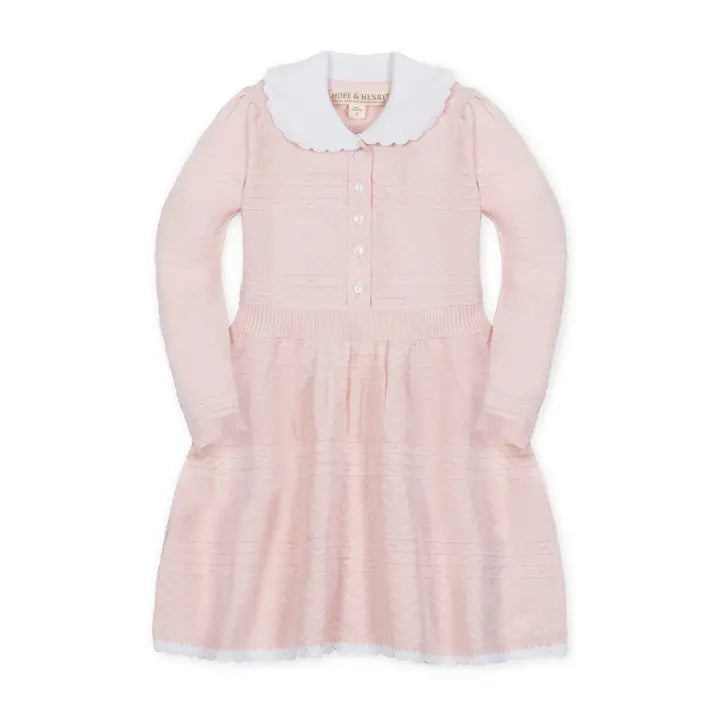 H&H Pink Sweater Dress with Collar