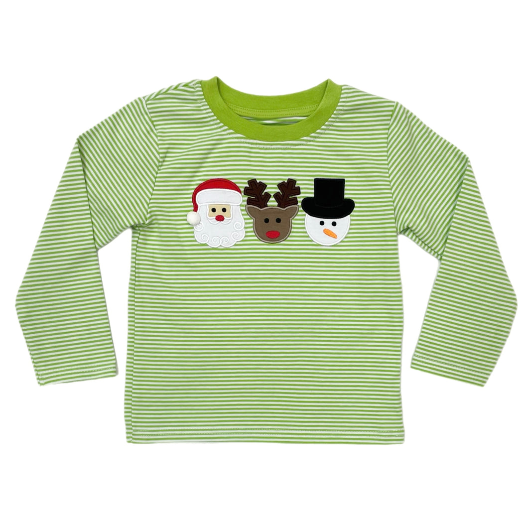 Be Mine Green Striped Holiday Friends Shirt