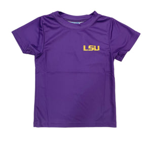 VLF LSU Tigers Hand Sketched Dry Fit Tee-Purple