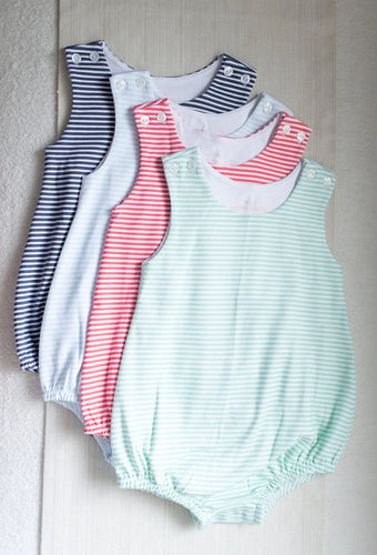 James & Lottie Knit Bubble-Lt. Green Stripe