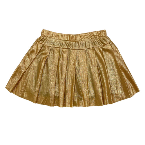 ML Kids Gold Shimmer Pleated Skort