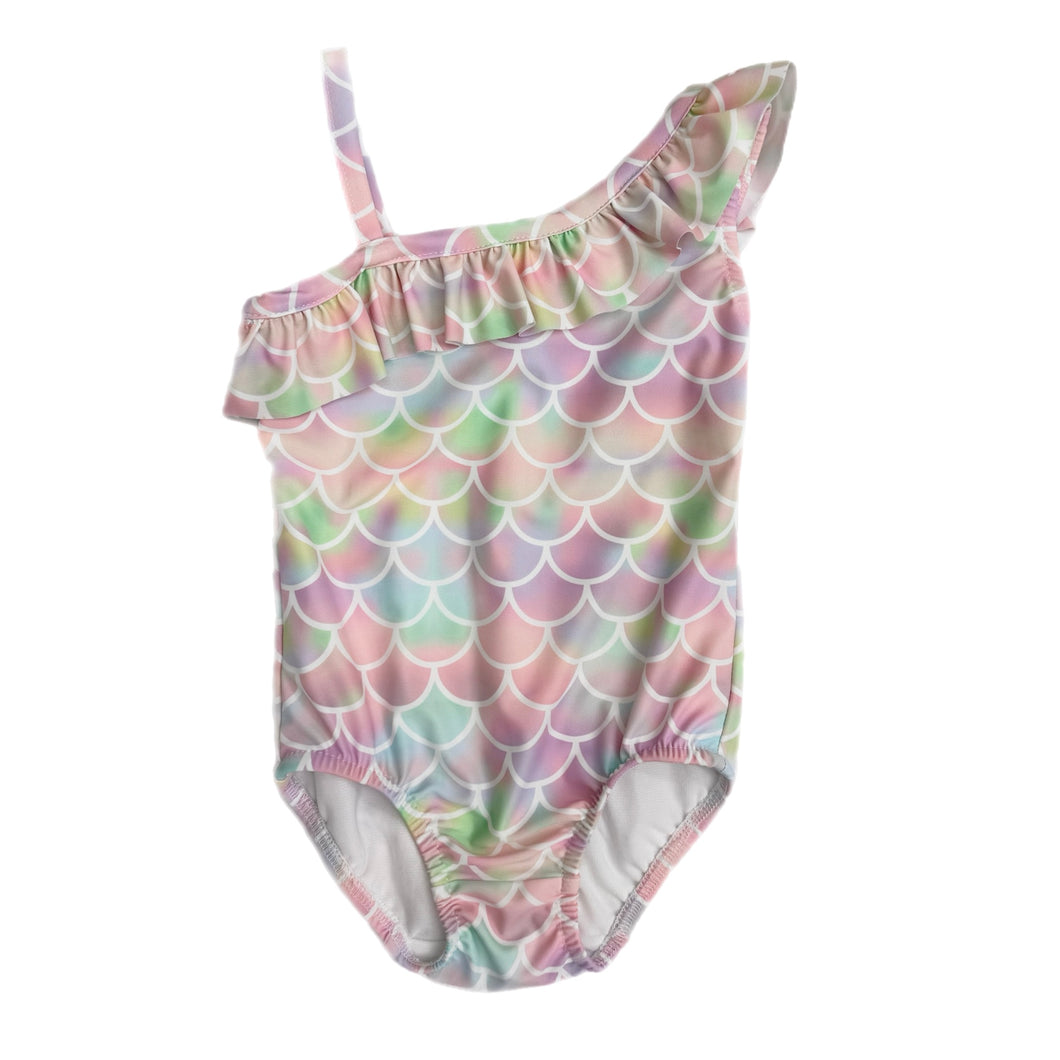 Funtasia One Shoulder Pastel Scales Swimsuit