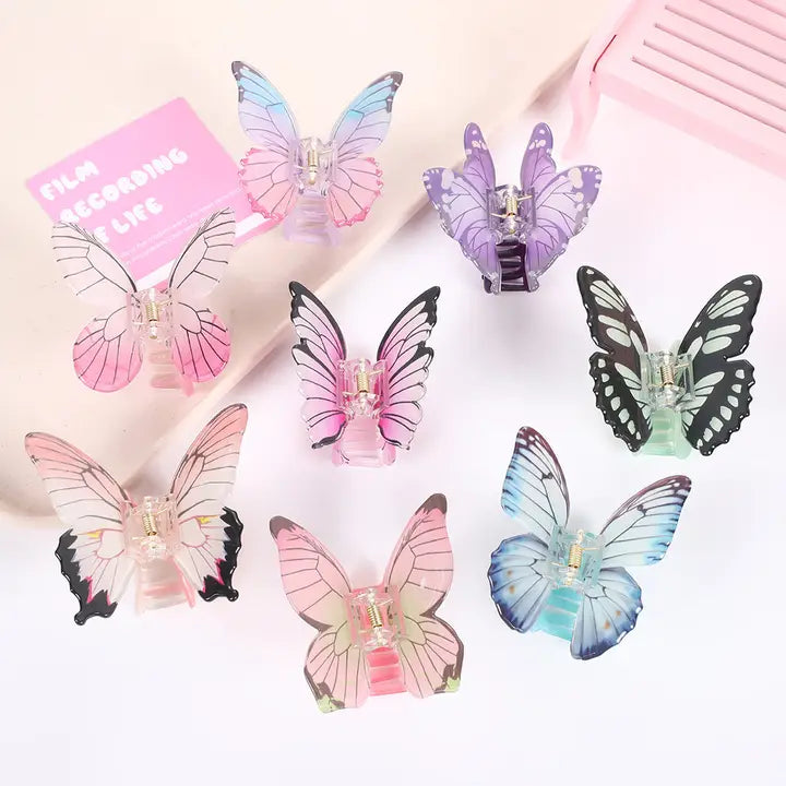 Colorful Butterfly Claw Clip