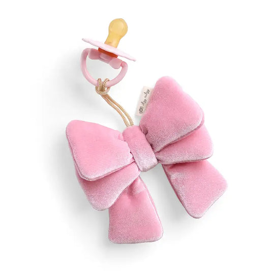 Itzy Ritzy Bitsy Pal Natural Rubber Pacifier w/ Bow Plush
