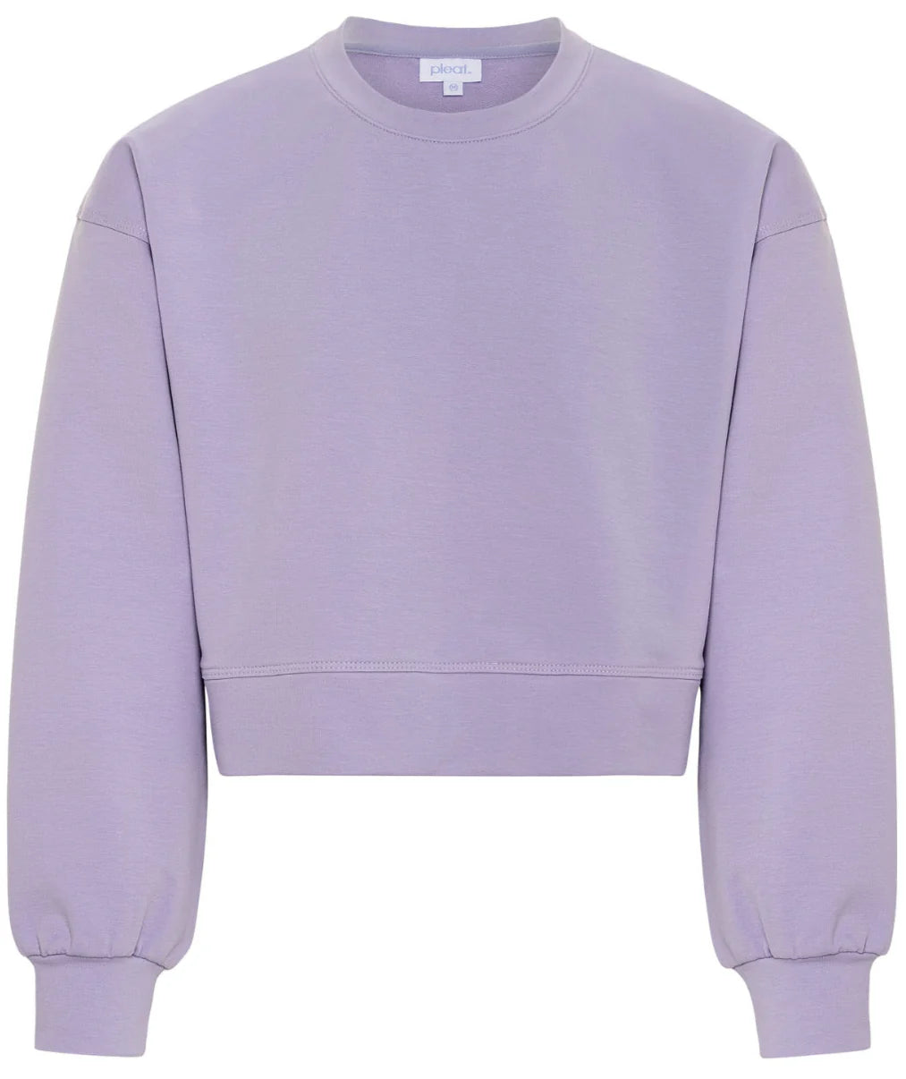 Pleat Dora Sweatshirt-Purple