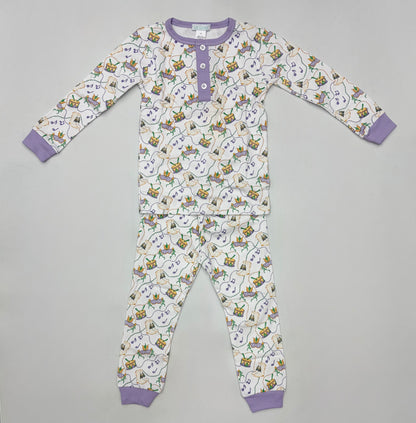 Lulu Bebe Mardi Gras Drum L/S PJ Set