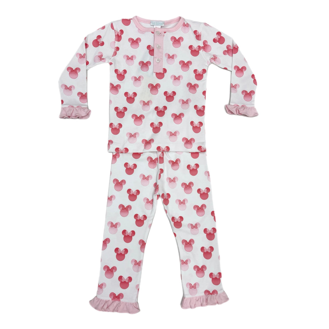 La Luna Minnie L/S PJ Set-Pink