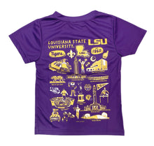 VLF LSU Tigers Hand Sketched Dry Fit Tee-Purple