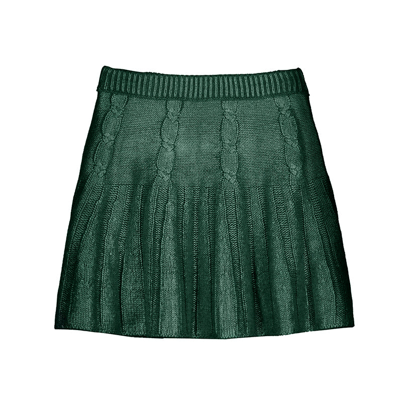 Mayoral Forest Green Wool Skirt