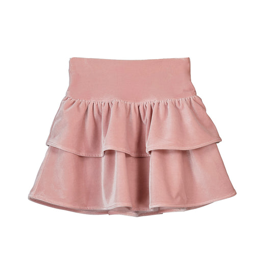 Mayoral Velvet Tiered Skirt-Rose