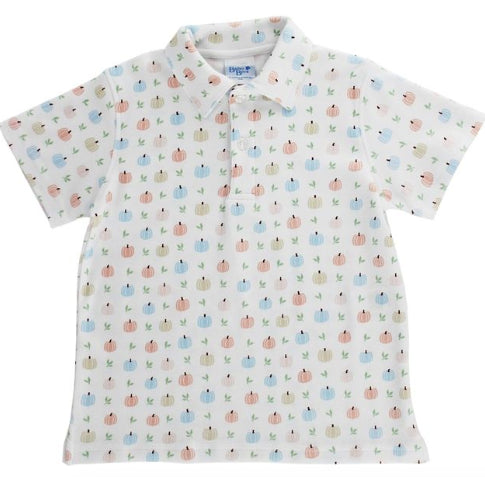 J Bailey Pumpkin Print Polo Shirt